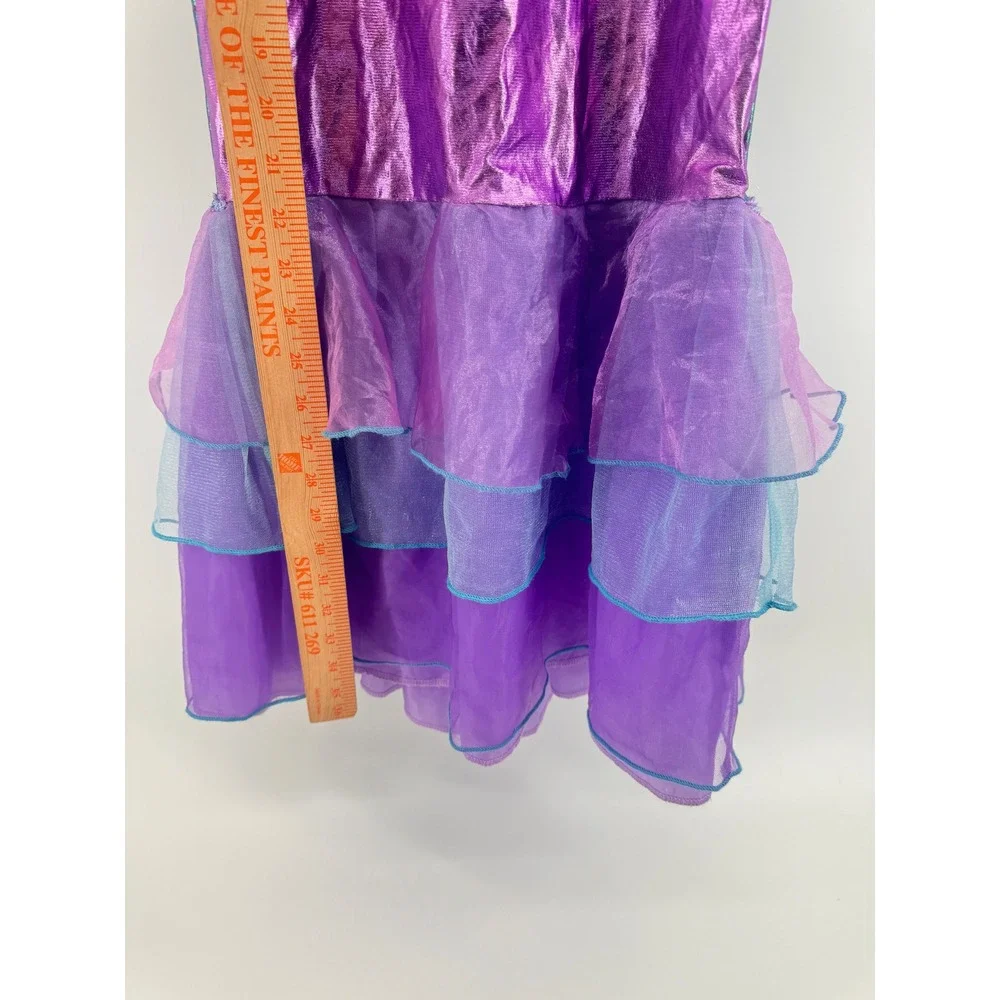Teetot Mermaid Costume Dress Purple Teal Metallic Size 7-8 Dress Up Pretend Play